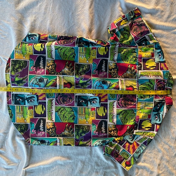Unique Vintage x Universal Monsters Hawaii Print Button Down Shirt Men's L 10-12 - Picture 11 of 14